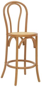 Σκαμπό μπαρ Thonet φυσικό ξύλο οξιάς-έδρα φυσικό rattan 41x50x105εκ 41x50x105 εκ.