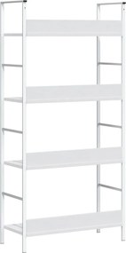 vidaXL Ραφιέρα 4 Επιπέδων Λευκή 60x27,6x124,5 εκ. Επεξεργασμένο Ξύλο