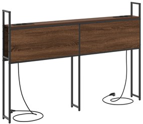 vidaXL Κεφαλάρι Αποθήκης Καφέ δρυς 135 cm Επεξεργασμένο ξύλο