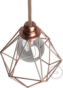 Μεταλλικό Πλαίσιο Διαμάντι Ε27 Χάλκινο