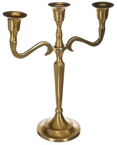 Κηροπήγιο 3 Θέσεων (22.5x9.1x26.5) A-S Candle Holder Gold 123154A