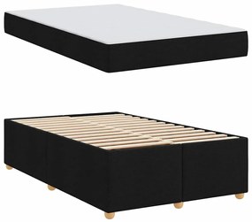 vidaXL Σκελετός κρεβατιού με στρώμα Μαύρο 120 x 200 cm ύφασμα
