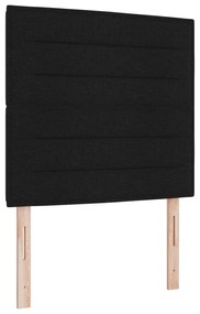 vidaXL Κρεβάτι με Στρώμα Μαύρο 80x200 cm Υφασμάτινο