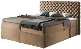 Επενδυμένο κρεβάτι Chesterfield-Kafe-140 x 200 εκ. - 210.00Χ146.00Χ122.00cm