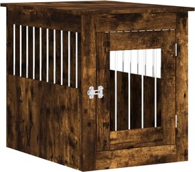vidaXL Κλουβί Σκύλου Καπνιστή Δρυς 55x75x65 εκ. από Επεξεργ. Ξύλο