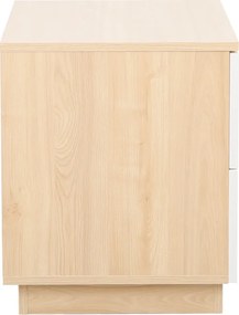 Κομοδίνο Verena pakoworld φυσικό με λευκό 48x40x48εκ