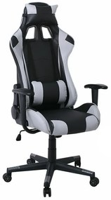 Καρέκλα gaming Mesa 312, Γκρι, Μαύρο, 125x70x67cm, 19 kg, Με ρόδες, Με μπράτσα, Μηχανισμός καρέκλας: Κλίση | Epipla1.gr