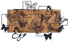 Διακοσμητικό Τοίχου Legendary 279ENZ1861 73x42,5cm Walnut-Black Wallity Μέταλλο,Ξύλο