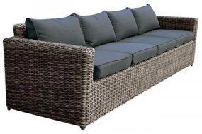 ARIZONA 4θέσιος καναπές 4mmHalfRound Wicker Grey/Brown 252x77x73cm Ε6734,5