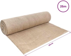 vidaXL Ρολό από Τζute 200 x 2500 εκ Φυσικό
