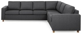 Γωνιακός Καναπές Scandinavian Choice C151, Μαύρο, Δρυς, 284x223x80cm, Πόδια: Ξύλο | Epipla1.gr