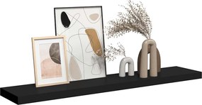 vidaXL Ράφι Τοίχου Μαύρο 120x23,5x3,8 εκ. MDF