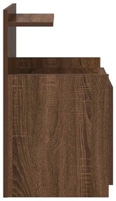 vidaXL Κομοδίνα 2 τεμ. με 2 Συρτάρια, Καφέ Δρυς 40x36,5x62 εκ.
