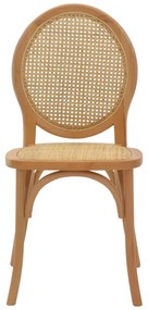 Καρέκλα Camil pakoworld φυσικό ξύλο οξιάς-φυσικό rattan 45x50x94εκ