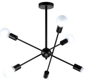 Φωτιστικό Οροφής Πολύφωτο Homelighting Gwen 77-8091 Black