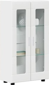 vidaXL Πλαϊνό γραφείο με ράφι με πόρτα FLORIN Λευκό 55,5 x 29 x 100 εκ