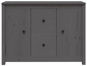 vidaXL Ντουλάπι Γκρι 100 x 35 x 74 εκ. από Μασίφ Ξύλο Πεύκου