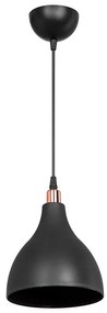 Φωτιστικό οροφής μονόφωτο Lofty pakoworld Ε27 μαύρο Φ18x56εκ