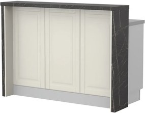 Πάγκος νησίδας Toscana-Μήκος: 135 εκ.-Black stone