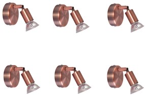 SE 140-C1 (x6) Saba Packet Copper adjustable spotlight+