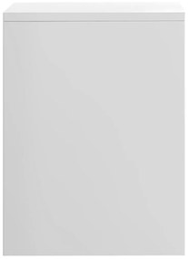 Κομοδίνα 2 τεμ. Γυαλιστερό Λευκό 40x30x40 εκ. από Μοριοσανίδα - Λευκό