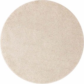 vidaXL Αντιολισθητικό Σαγκί Χαλάκι Κρεμ 120 x 120 cm PP