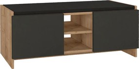Παπουτσοθήκη Verly Megapap χρώμα sapphire oak - ανθρακί 110x33,2x43εκ.