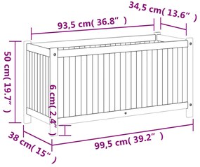 ΖΑΡΝΤΙΝΙΕΡΑ ΚΗΠΟΥ ΜΕ ΕΠΕΝΔΥΣΗ 99,5X38X50 ΕΚ. ΜΑΣΙΦ ΞΥΛΟ ΑΚΑΚΙΑΣ 366441