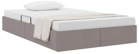 vidaXL Κρεβάτι Αποθήκης με στρώμα Taupe 120 x 200 cm ύφασμα
