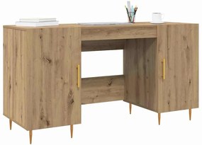 vidaXL Γραφείο artisan δρυς 140 x 50 x 75 εκ. Επεξεργασμένο ξύλο