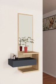 Έπιπλο Εισόδου Δρυς / Ανθρακί PRETAL 49.1x31.3x90