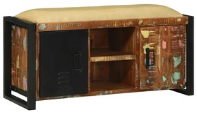 vidaXL Παγκάκι Επίπλου  Πολύχρωμο 100x35x50 εκ. Στέρεο Ξύλο Ανακυκλωμένο