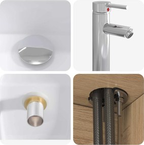 vidaXL Σετ Επίπλων Μπάνιου 2 τμχ. Artisan Δρυς Επεξεργασμένο Ξύλο