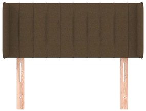 vidaXL Κεφαλάρι με Πτερύγια Σκούρο Καφέ 93x16x78/88 εκ. Υφασμάτινο