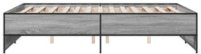 vidaXL Πλαίσιο Κρεβατιού Γκρι Sonoma 120x200 εκ. Επεξ. Ξύλο &amp; Μέταλλο