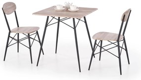 Kabe Σετ Τραπέζι με 2 Καρέκλες Γκρι Μπεζ 70x70x75