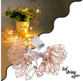 Διακοσμητική Γιρλάντα Bronze Cone 4m 30 LED 3W Διάφανο 79805 Globostar-79805-Διάφανο 79805