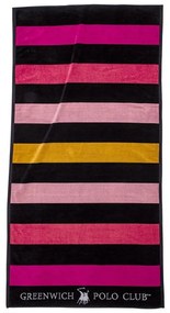 Πετσέτα Θαλάσσης 3768 Fuchsia-Yellow-Pink Greenwich Polo Club Θαλάσσης 90x180cm 100% Βαμβάκι