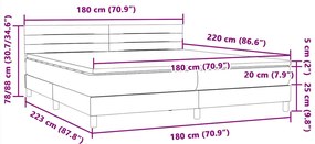 BOX SPRING ΚΡΕΒΑΤΙ ΜΕ ΣΤΡΩΜΑ ΣΚΟΥΡΟ ΠΡΑΣΙΝΟ 180X220CM ΒΕΛΟΥΔΙΝΟ 3316368