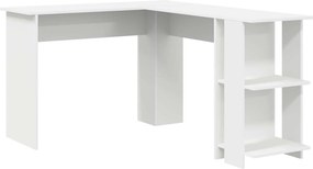 VidaXL Γωνιακό γραφείο Λευκό 140 x 113,5 x 75 cm Επεξεργασμένο Ξύλο