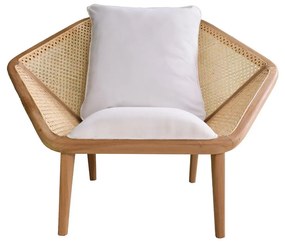 Artekko Tectona Πολυθρόνα από Ξύλο Teak/Ρατάν Φυσικό (105x82x75)cm Artekko 79790