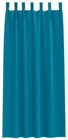 vidaXL Κουρτίνες με κουρτίνες 2 pcs Τιρκουάζ 245 x 140 εκ. Πολυεστέρας