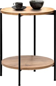 Τραπεζάκι βοηθητικό Argento Megapap χρώμα pine oak 43x43x60εκ.