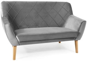 SOFA KIER 2 VELVET SZARY BLUVEL 14 / BUK DIOMMI-80-2777