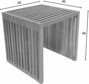 Βοηθητικό τραπέζι Saimon teak ξύλο φυσικό 40x40x40εκ