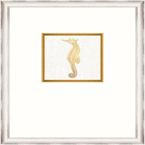 Κάδρο Seahorse Fa13366 35X45Cm White-Gold Mindthegap Κάθετοι Wood