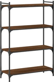 vidaXL Βιβλιοθήκη 4 Επιπέδων Καφέ Δρυς 80 x 30 x 120 εκ. Επεξεργ. Ξύλο