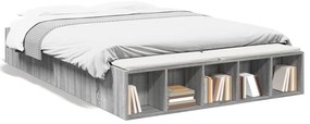 vidaXL Πλαίσιο Κρεβατιού Γκρι Sonoma 140x200 εκ. Επεξεργασμένο Ξύλο
