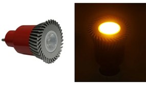 Adeleq Led Λάμπα Ισχύος Gu10 3W 230V 1 Led 30° Πορτοκαλί 13-100333