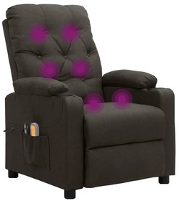 vidaXL Πολυθρόνα Μασάζ Ηλεκτρική Taupe Υφασμάτινη